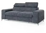 BETTSOFA BENETE Grau Cordstoff mit Schlaffunktion