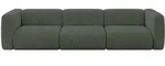 MODULARES Sofa 3-SITZER MIRA-S2 319x89x70 Gr&uuml;n cm Velours
