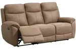 3-SITZER-RELAXSOFA Dolce, mit Relaxfunktion, 215 cm, Sandfarben, Velours
