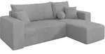 ECKSOFA mit Schlaffunktion Ottomane Rechts SENO-L 249x139x85 Grau Cord
