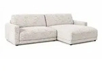 ECKSOFA MARLIN Cremewei&szlig; Flachgewebe