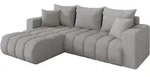ECKSOFA mit Schlaffunktion Ottomane Links MILA-L-v1 277x195x86 Hellgrau Boucl&eacute;
