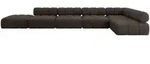 ECKSOFA modulares Sofa Favio-L3 - 475x190x70 cm Braun Velours