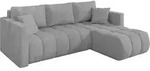 ECKSOFA mit Schlaffunktion Ottomane Rechts GARD-L 226x146x85 Grau Cord