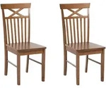 ESSZIMMERSTUHL 2er Set Holz Braun Houston