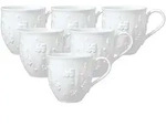 BECHER MIT HENKEL Toy's Delight Royal Classic wei&szlig; 440 ml 6er Set