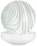 PASTA-/SUPPENTELLER Life Nature Jahresringe wei&szlig;-gr&uuml;n &oslash; 23 cm 6er Set