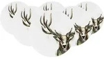 SPEISETELLER Life Nature Hirsch wei&szlig;-braun &oslash; 28 cm 6er Set