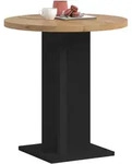 ESSTISCH Eiche Artisan, schwarz, K&uuml;chentisch rund &Oslash; 70 cm