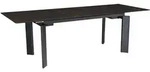 ESSTISCH Keramik Glas Metall Ausziehbar Marmoroptik, Schwarz 180x95x77 cm