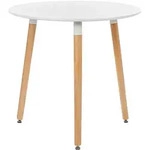 ESSTISCH 80/80/76 cm Wei&szlig;, Hellbraun Rund Boma