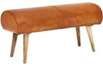 SITZBANK &ndash; Echtleder/Holz, 100x53x40 cm, Springbock