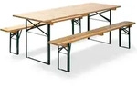 Biertischgarnitur Holz/Metall klappbar
