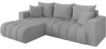 ECKSOFA mit Schlaffunktion Ottomane Links MILA-L-v1 277x195x86 Grau Cord