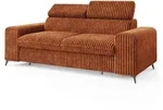 BETTSOFA BENETE Braun Cordstoff mit Schlaffunktion