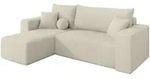 ECKSOFA mit Schlaffunktion Ottomane Links SENO-L 249x139x85 Beige Boucl&eacute;