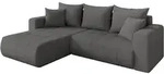 ECKSOFA mit Schlaffunktion Ottomane Links MILA-L 277x194x86 Grau Boucl&eacute;