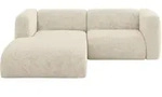 ECKSOFA Ottomane Links MIRA-L1 227x179x89 Creme Velours
