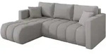ECKSOFA mit Schlaffunktion Ottomane Links GARD-L 226x146x85 Hellgrau Boucl&eacute;