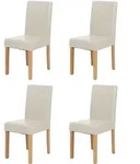 ESSZIMMERSTUHL Wei&szlig;, Braun 4er-Set