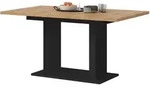 ESSTISCH Eiche Artisan, schwarz 150 - 190 x 90 cm, K&uuml;chentisch ausziehbar