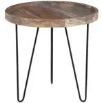 BEISTELLTISCH Holz dunkelbraun 50 cm Bondiss
