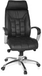 B&Uuml;ROSTUHL Echtleder mit Wippfunktion und Armlehnen Drehbar belastbar bis 120 kg X-XL