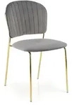 POLSTERSTUHL GLORIA 47/56/85 cm Grau/Gold
