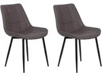 ESSZIMMERSTUHL 2er-Set Kunstleder Dunkelbraun Melrose