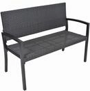Sitzbank mit Lehne Schwarz Sanremo B:116 cm
