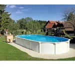 Schwimmbecken OV 132 Wei&szlig; 730x370x130cm