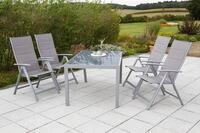 Gartentisch Aluminium/Glas L: 150 cm