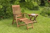 Gartensessel-Set klappbar Comodoro Naturfarben
