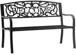 GARTENBANK, 127cm x 60cm x 87cm, Eisen, pulverbeschichtet, Schwarz