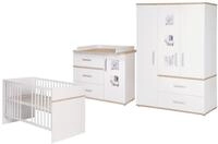 BABYZIMMER-SET Pia mit breiter Wickelkommode 3-teilig