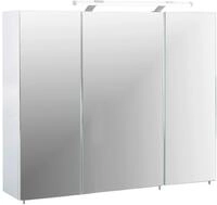 Spiegelschrank Dorina 900 mit LED Wei&szlig; 3-t&uuml;rig