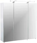 Spiegelschrank Dorina 700 mit LED Wei&szlig; 3-t&uuml;rig
