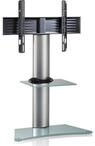 TV-Rack Zental ca. 80x111 cm Silber/Transpar.