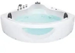 WHIRLPOOL-BADEWANNE mit LED 138x190x61 cm wei&szlig; Tocoa