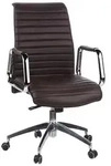 Chefsessel Aspera Silberfarben/Dunkelbraun