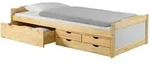 FUNKTIONSBETT ANDREA 90x200 cm natur/wei&szlig;