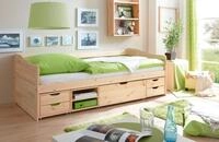 Stauraumbett "Marlies", aus Kiefer, kieferfarbe