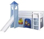 Spielbett "Kasper",aus Kiefer, blau/wei&szlig;