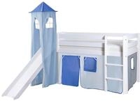 Spielbett Kasper aus Kiefer Wei&szlig;/Hellblau/Dunkelblau