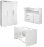 BABYZIMMER-SET Maren mit breiter Wickelkommode 3-teilig