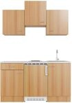 Minik&uuml;che Nano m. Ger&auml;ten B: ca. 150cm Buchefarben