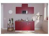 Miniküche Economy m. Geräten Rot B: ca. 150 cm