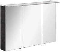 Spiegelschrank B.Perfekt mit LED 3-t&uuml;rig Dunkelbraun