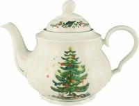 Seltmann Weiden TEEKANNE Marieluise Weihnachten wei&szlig;-gr&uuml;n 1,10 L