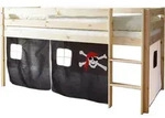 Spielbett Holz Malte ca. 90x200 cm Schwarz